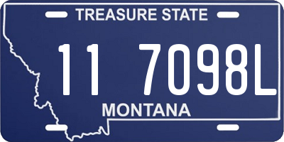 MT license plate 117098L