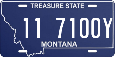 MT license plate 117100Y