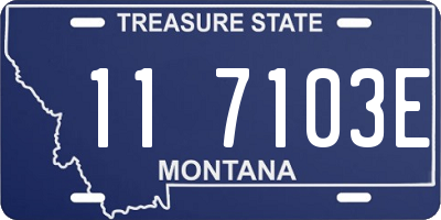 MT license plate 117103E