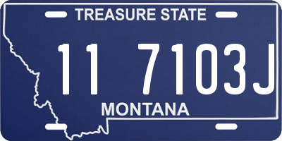 MT license plate 117103J