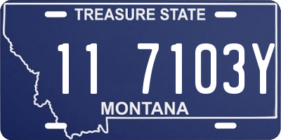 MT license plate 117103Y
