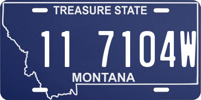 MT license plate 117104W
