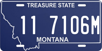 MT license plate 117106M