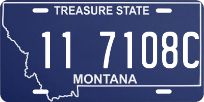 MT license plate 117108C