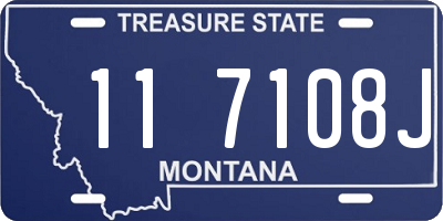 MT license plate 117108J