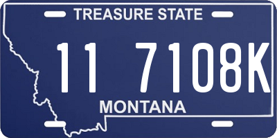 MT license plate 117108K