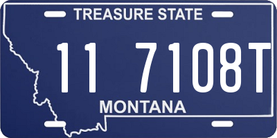 MT license plate 117108T