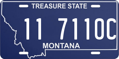 MT license plate 117110C