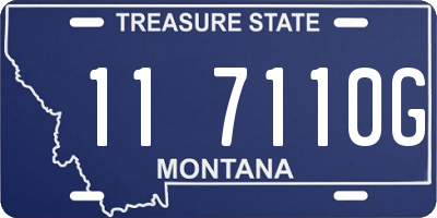 MT license plate 117110G