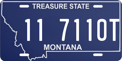 MT license plate 117110T