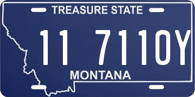 MT license plate 117110Y