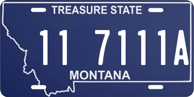 MT license plate 117111A