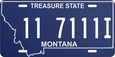 MT license plate 117111I
