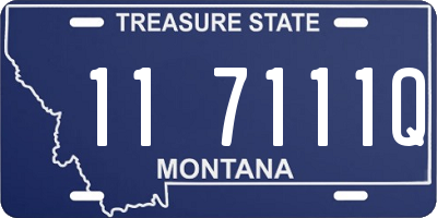MT license plate 117111Q