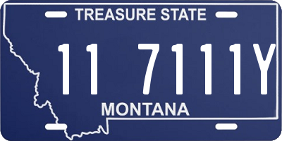 MT license plate 117111Y