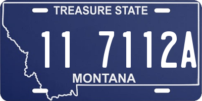 MT license plate 117112A