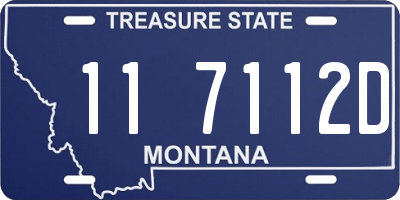 MT license plate 117112D