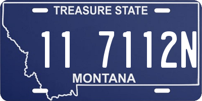 MT license plate 117112N
