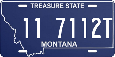 MT license plate 117112T