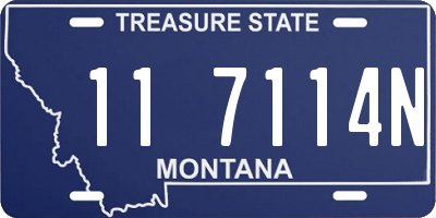 MT license plate 117114N