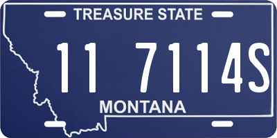 MT license plate 117114S