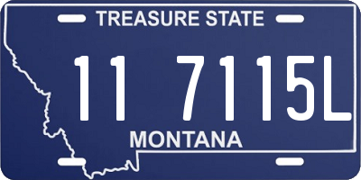 MT license plate 117115L