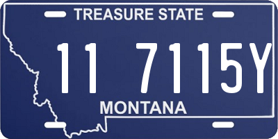 MT license plate 117115Y