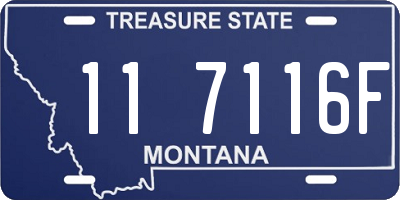 MT license plate 117116F