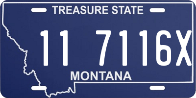 MT license plate 117116X