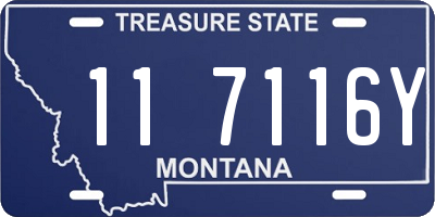 MT license plate 117116Y