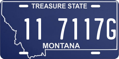 MT license plate 117117G