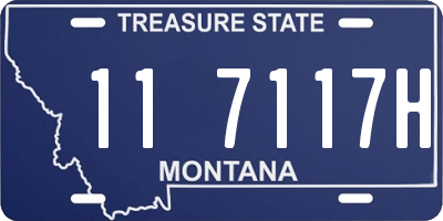 MT license plate 117117H