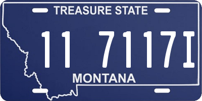 MT license plate 117117I