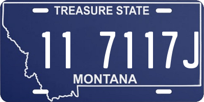 MT license plate 117117J