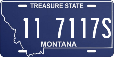 MT license plate 117117S