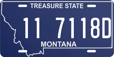 MT license plate 117118D