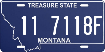 MT license plate 117118F