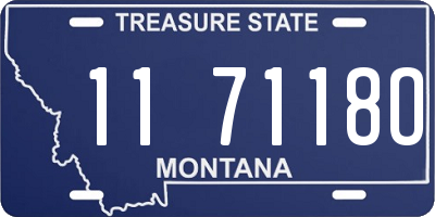 MT license plate 117118O