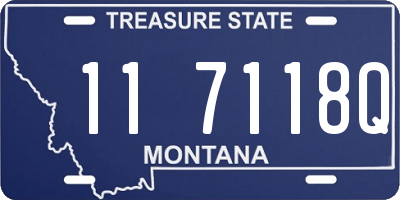 MT license plate 117118Q