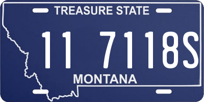 MT license plate 117118S
