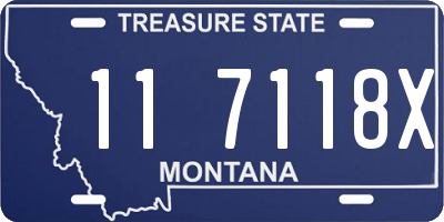 MT license plate 117118X