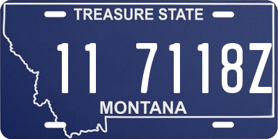 MT license plate 117118Z