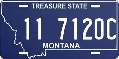 MT license plate 117120C