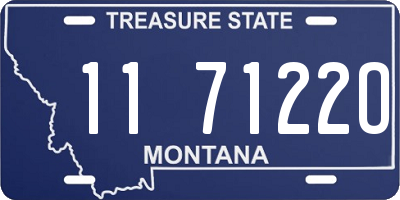 MT license plate 117122O