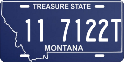 MT license plate 117122T
