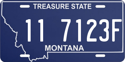 MT license plate 117123F