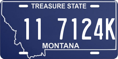 MT license plate 117124K