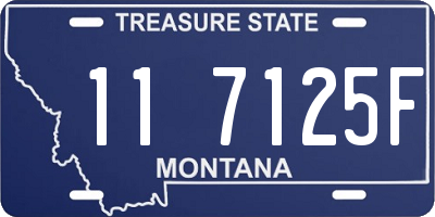 MT license plate 117125F