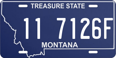 MT license plate 117126F