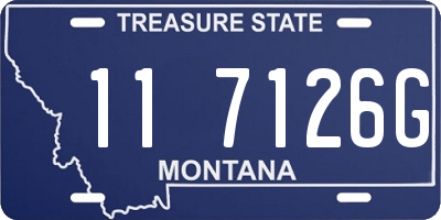 MT license plate 117126G